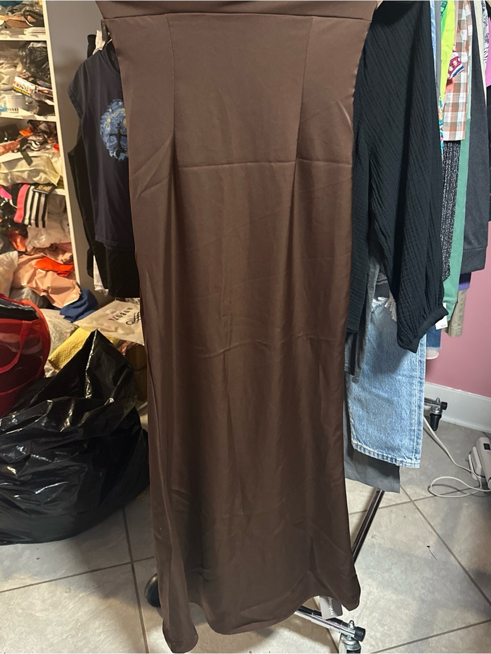 Missguided Brown Asymmetrical Women's Dress